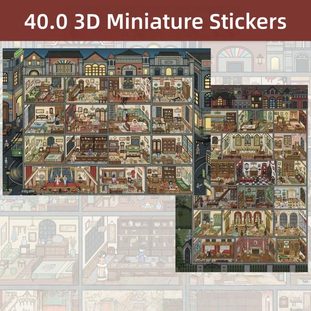 Shop Pattern 3D Cabin Stickers - مراجعة Art Craft Bakery وسعره