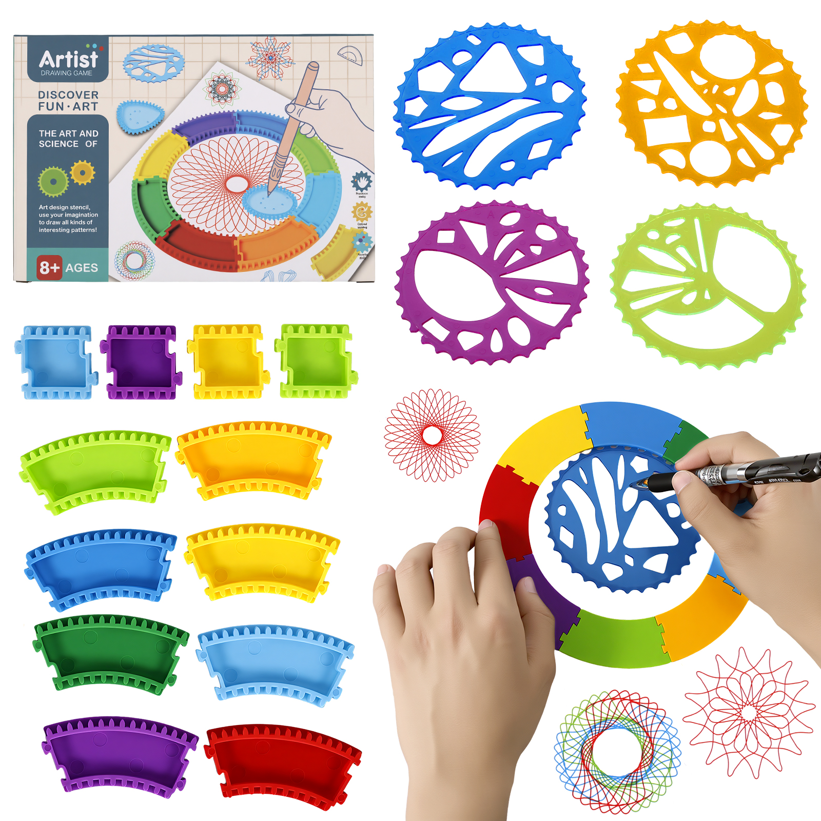 Spiral Art Gear Geometric Rule - مراجعة Craft Art Set وسعره