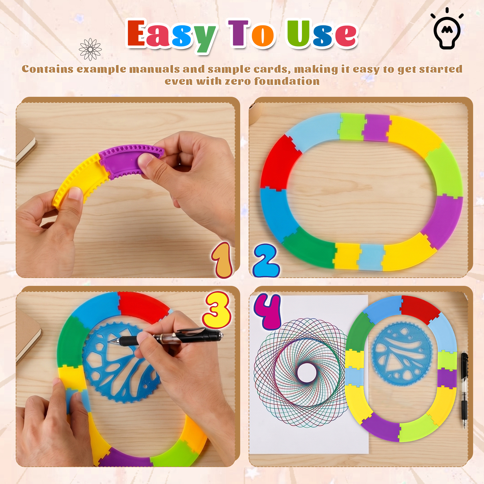 Spiral Art Gear Geometric Rule - مراجعة Craft Art Set وسعره