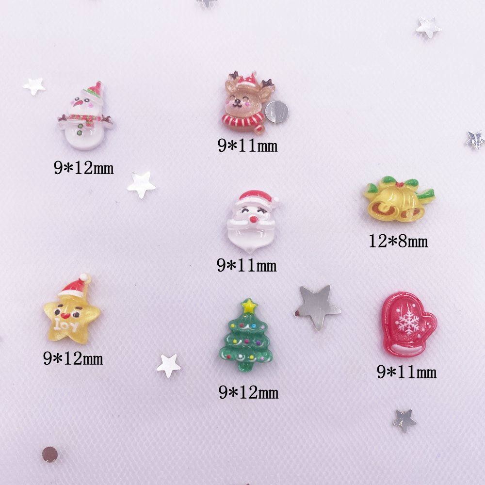 50pcs Resin Mini Colorful Chri - مراجعة Art Craft Christmas Tree وسعره