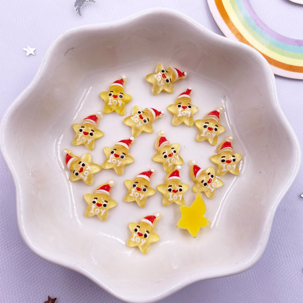 50pcs Resin Mini Colorful Chri - مراجعة Art Craft Christmas Tree وسعره