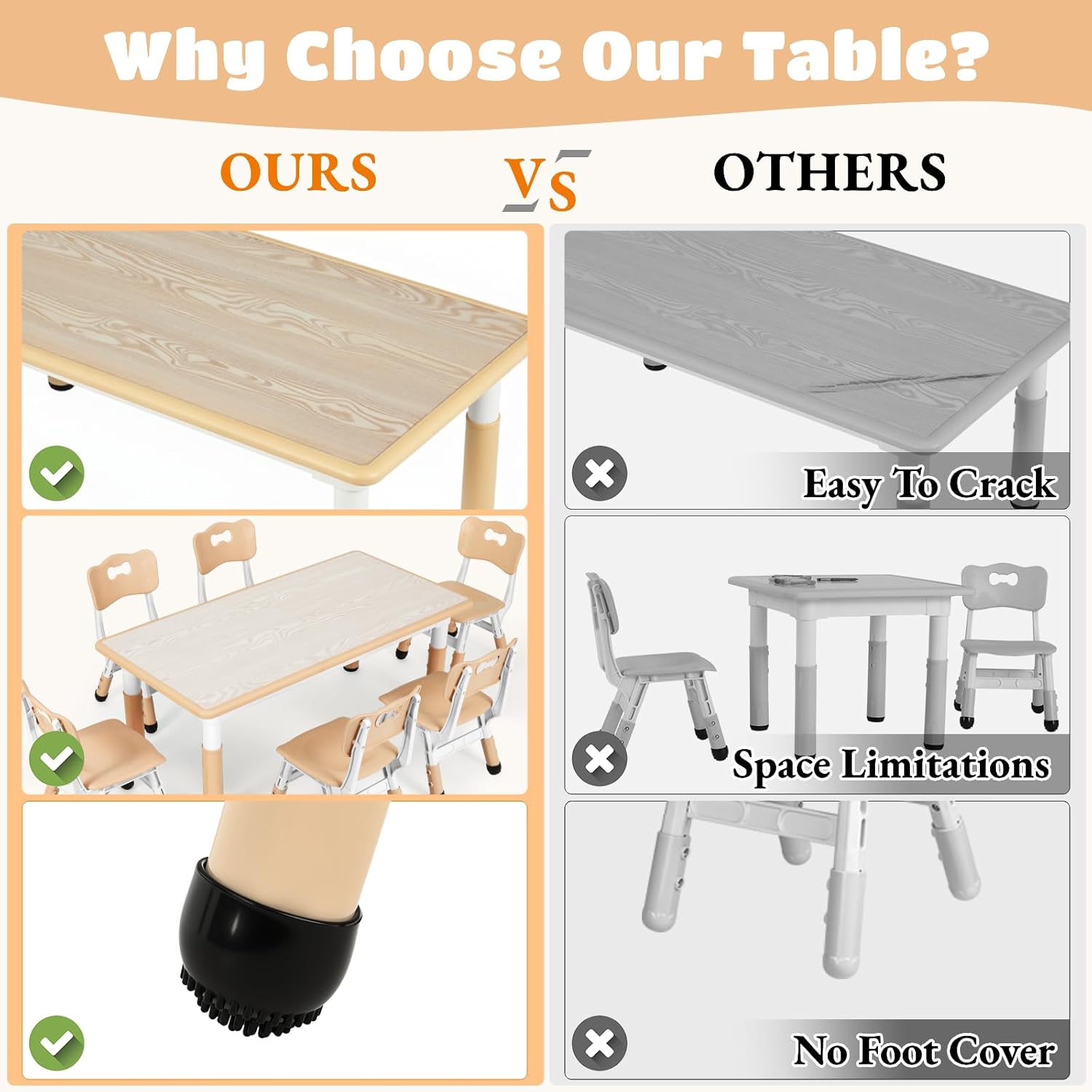 Kids Table and 6 Chairs Set, H - مراجعة Art Craft Activities For Preschoolers وسعره