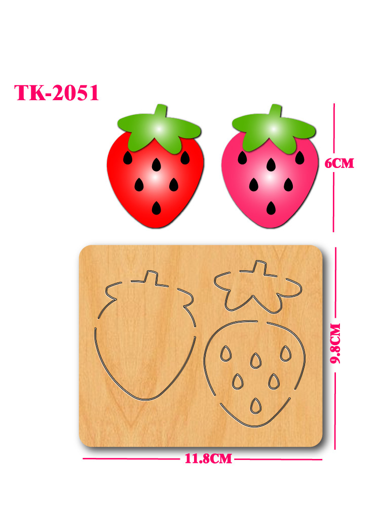 Strawberry wooden cutting mold - مراجعة Art And Craft Exclusives وسعره