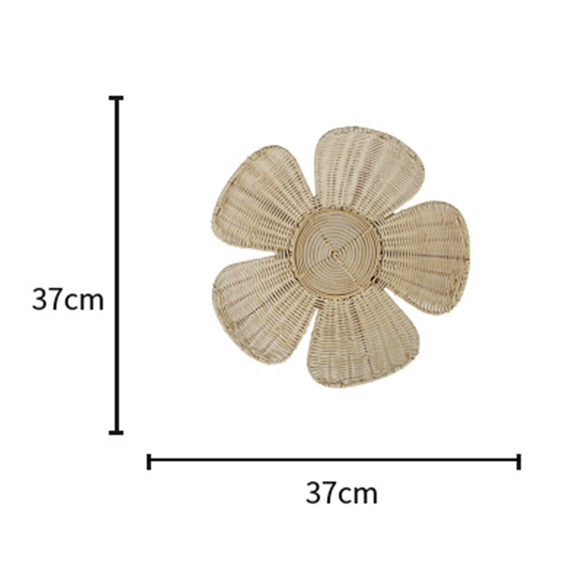 Nordic Woven Rattan Flower Wal - مراجعة Art And Craft Photos وسعره
