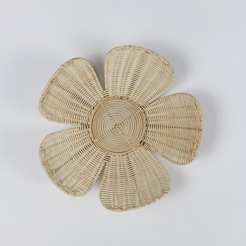 Nordic Woven Rattan Flower Wal - مراجعة Art And Craft Photos وسعره