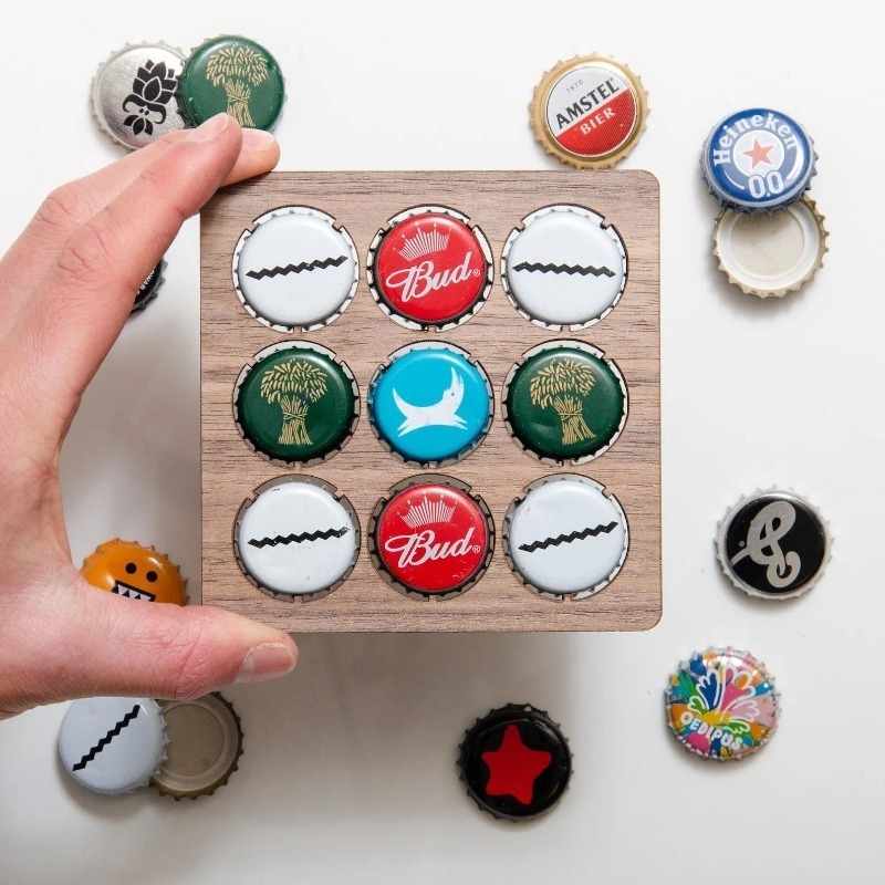 Wood Beer Cap Collector Coaste - مراجعة Art Craft Display وسعره