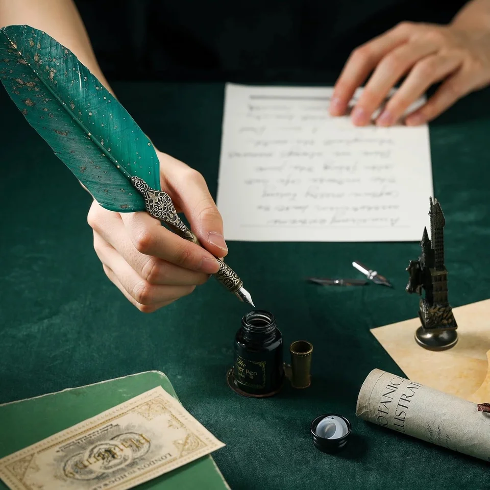 Premium vintage quill pen set, - مراجعة Calligraphy Pen Set وسعره