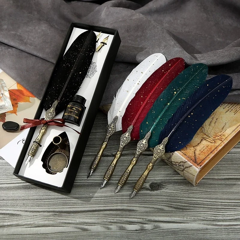 Premium vintage quill pen set, - مراجعة Calligraphy Pen Set وسعره