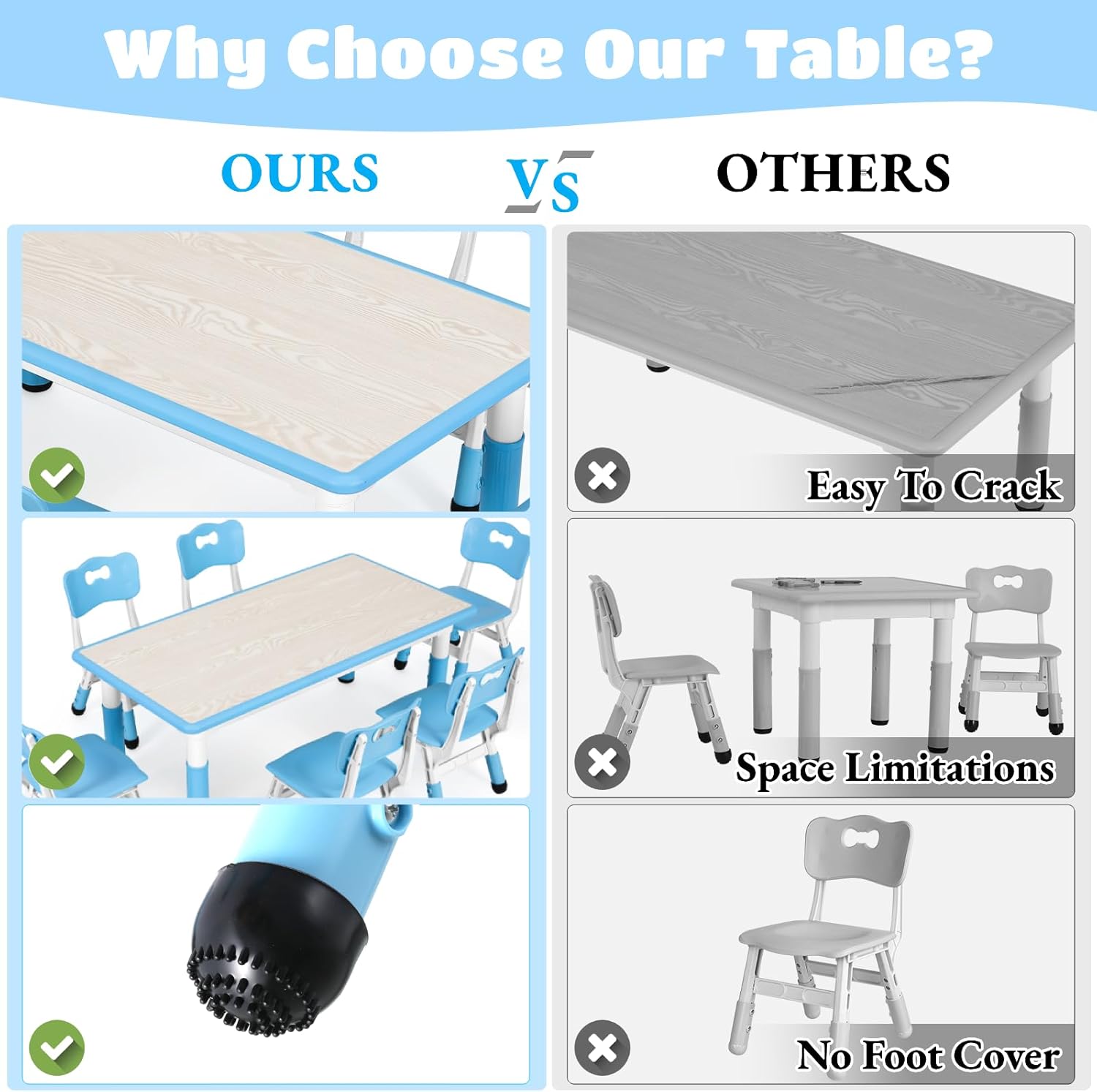 Kids Table and 6 Chairs Set, H - مراجعة Art Craft Activities For Preschoolers وسعره