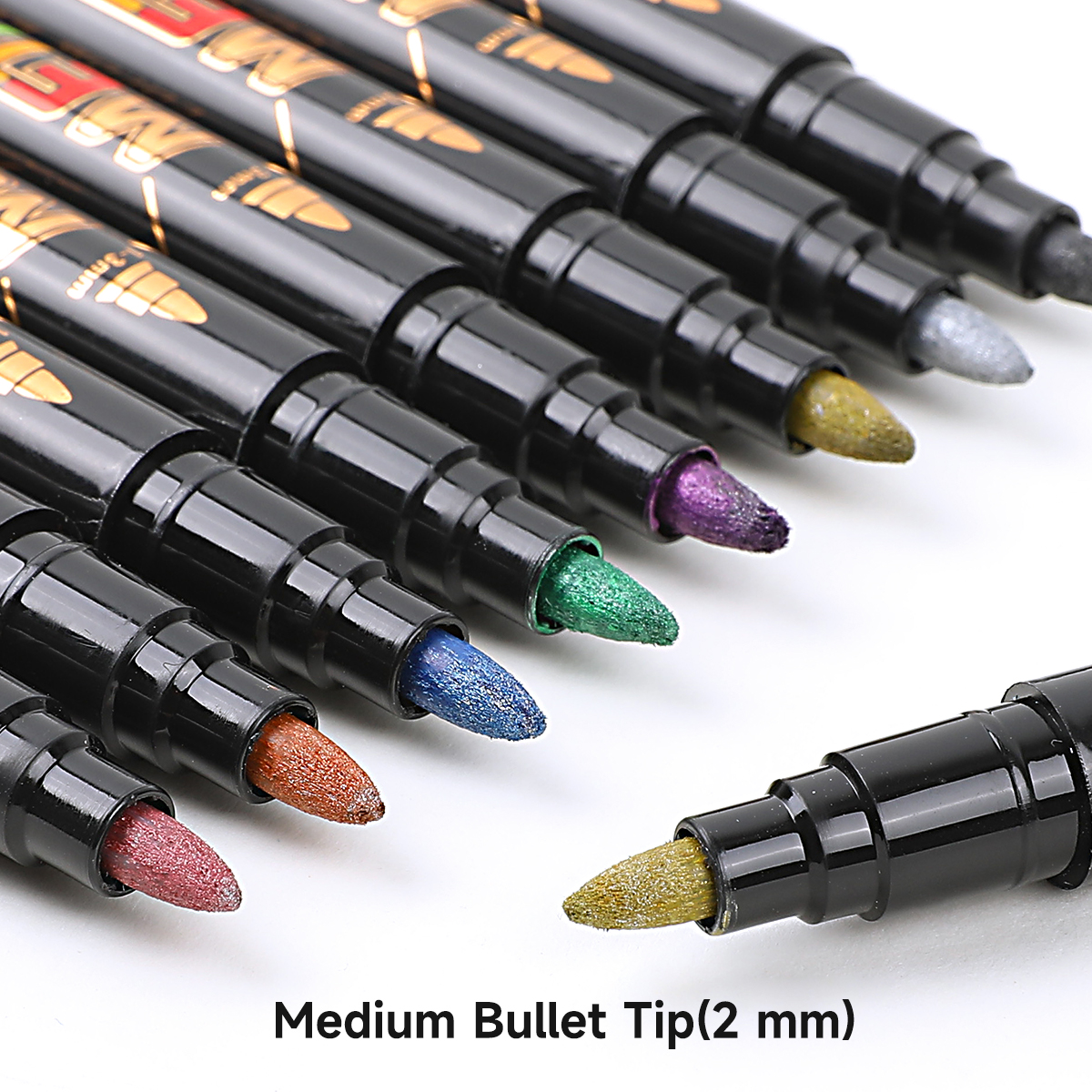 8/12pcs Metallic Markers Pens, - مراجعة Art And Craft Photos وسعره