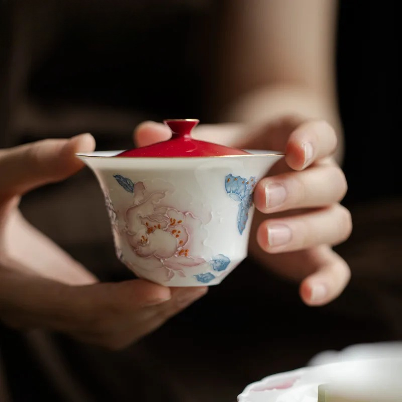 100ml Hand Drawn Peony Gaiwan  - مراجعة Art And Craft Exclusives وسعره