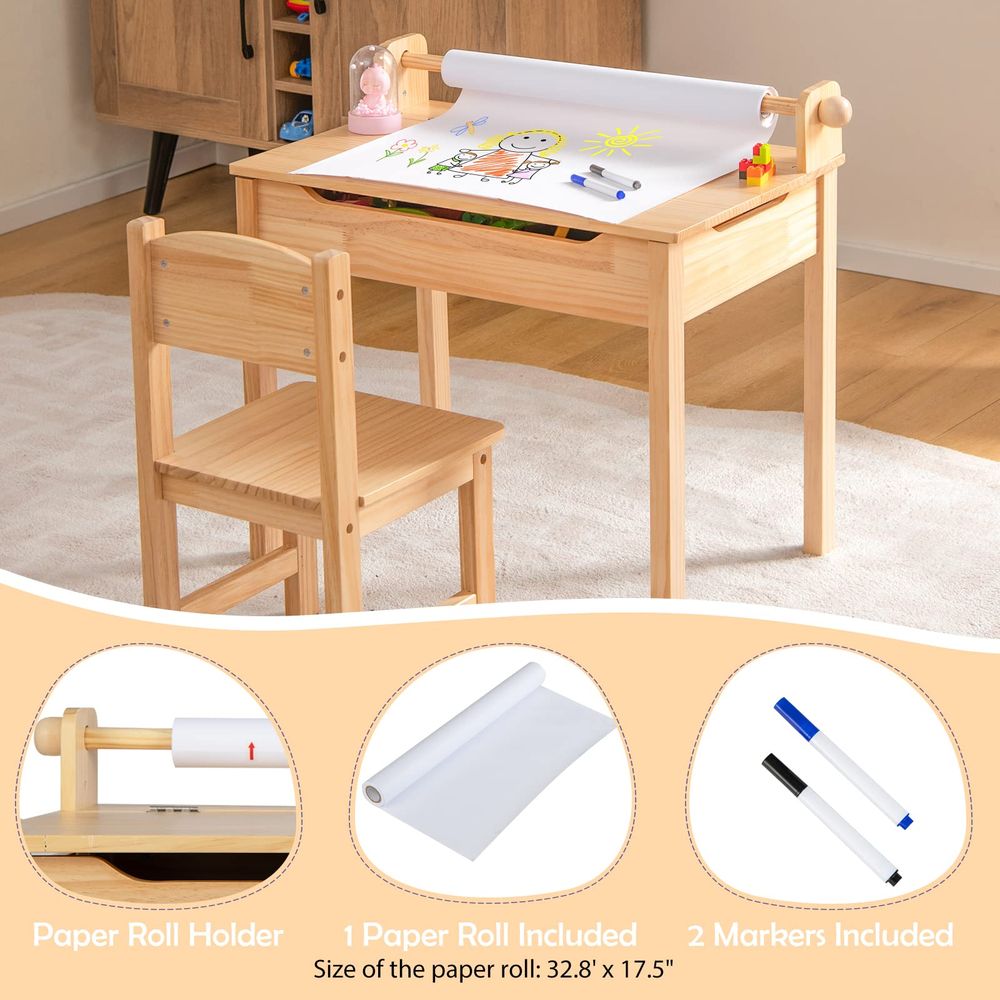 Kids Table and Chair Set, Flip - مراجعة Art Craft Toddler وسعره