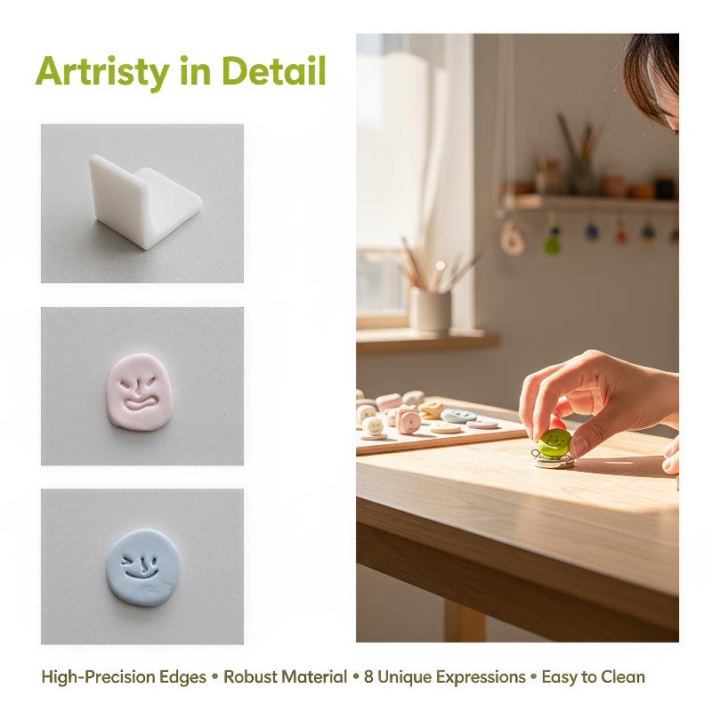 8Pcs Mini Cartoon Expression P - مراجعة Polymer Clay Set وسعره
