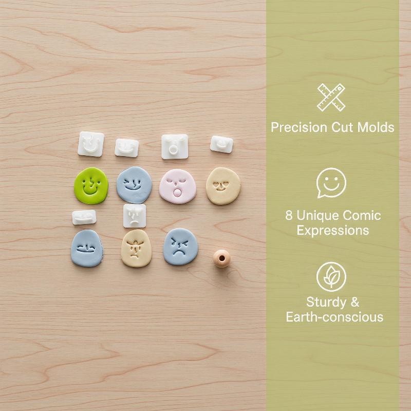 8Pcs Mini Cartoon Expression P - مراجعة Polymer Clay Set وسعره