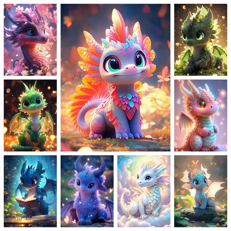 Cute Baby Dragon Animal 5D DIY - مراجعة Art Craft Toddler وسعره