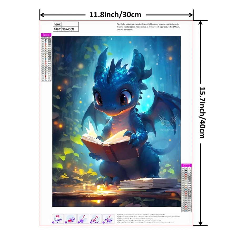 Cute Baby Dragon Animal 5D DIY - مراجعة Art Craft Toddler وسعره
