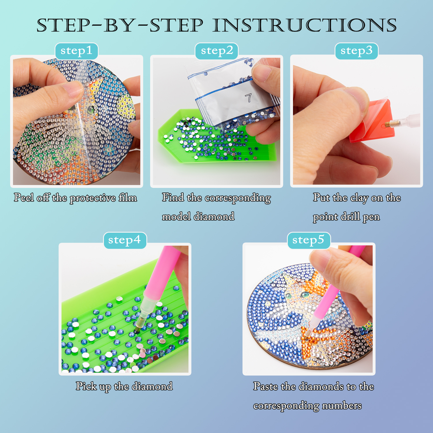 8 pieces/set of diamond painte - مراجعة Craft Art Set وسعره