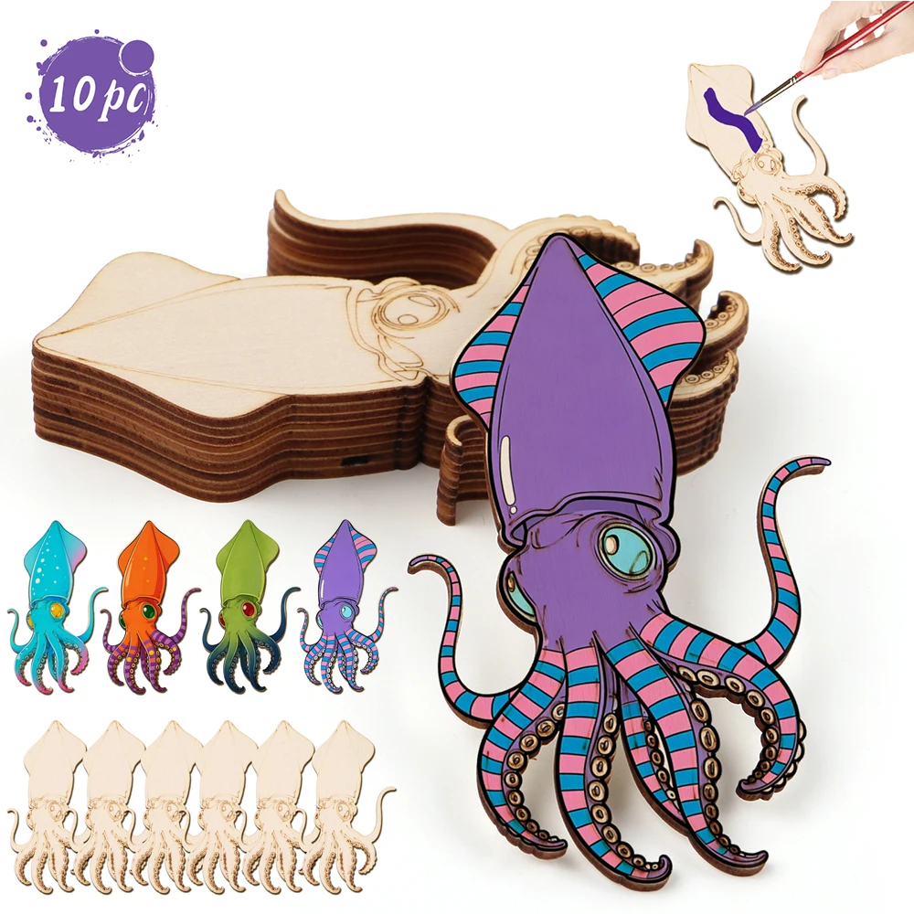10pcs/set Unfinished Wood Craf - مراجعة Craft Art Set وسعره