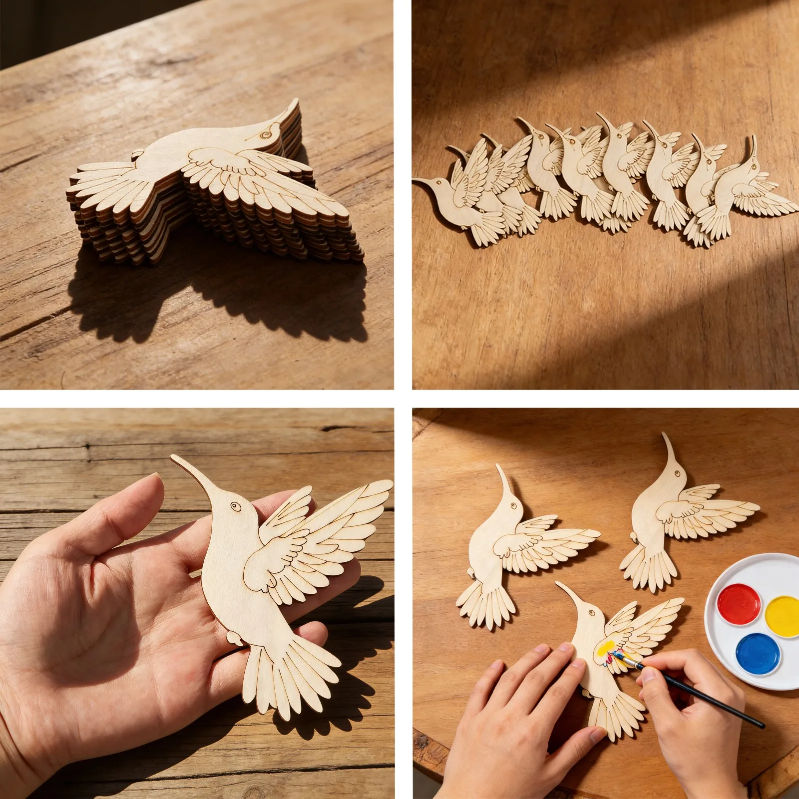 10pcs Unfinished Wood Animal B - مراجعة Art & Craft Paper Ideas وسعره
