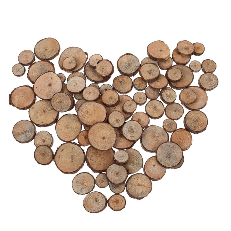 Unfinished Wood Slices Discs C - مراجعة Art Craft Christmas Tree وسعره