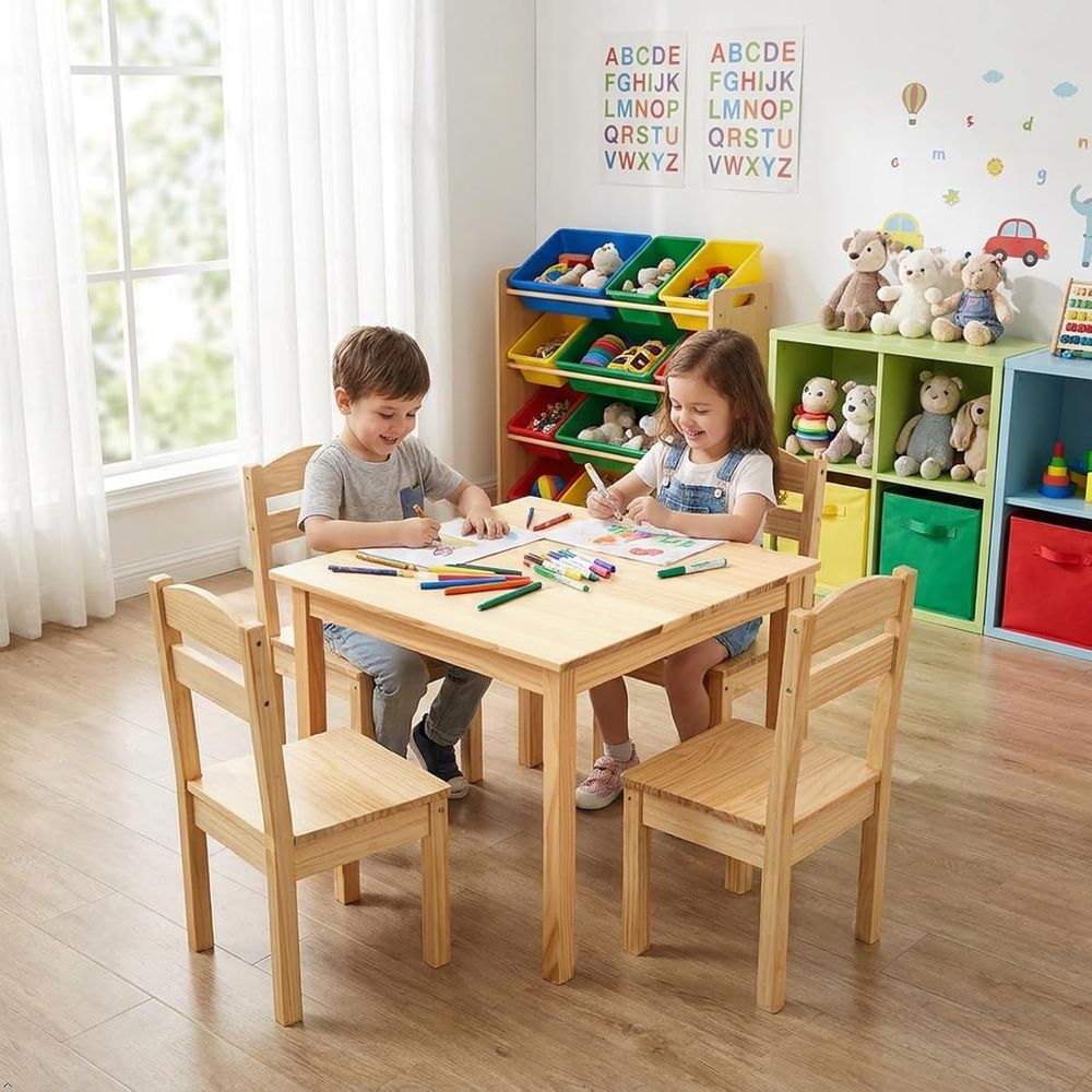 5-Piece Wooden Kids Activity T - مراجعة Art Craft Activities For Preschoolers وسعره