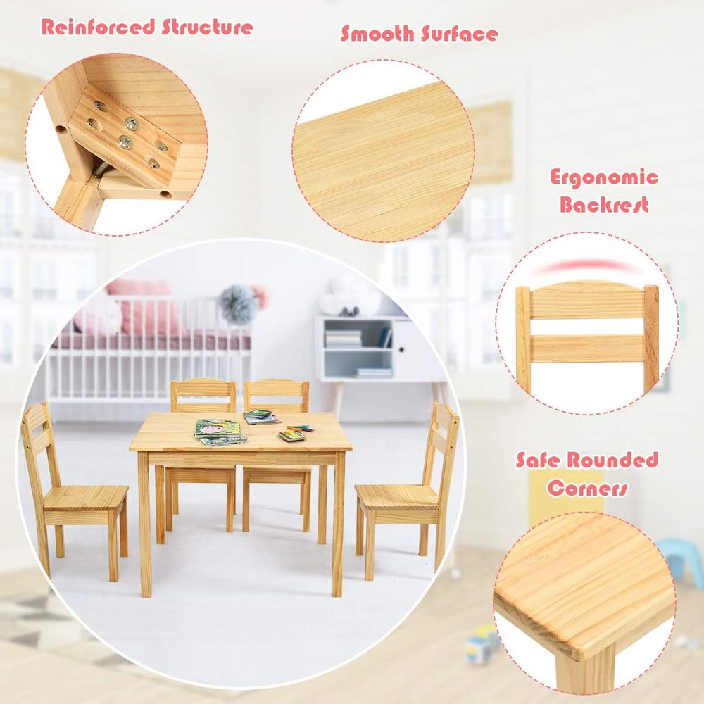 5-Piece Wooden Kids Activity T - مراجعة Art Craft Activities For Preschoolers وسعره