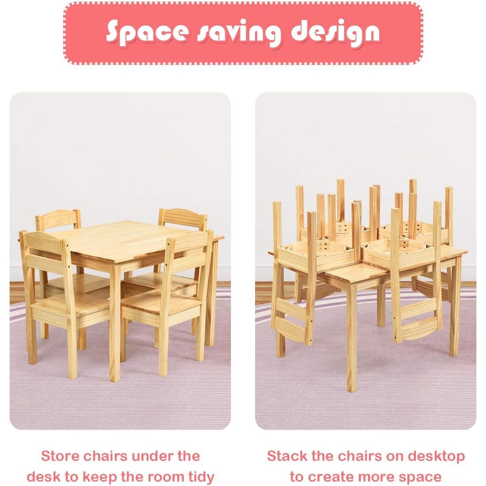 5-Piece Wooden Kids Activity T - مراجعة Art Craft Activities For Preschoolers وسعره