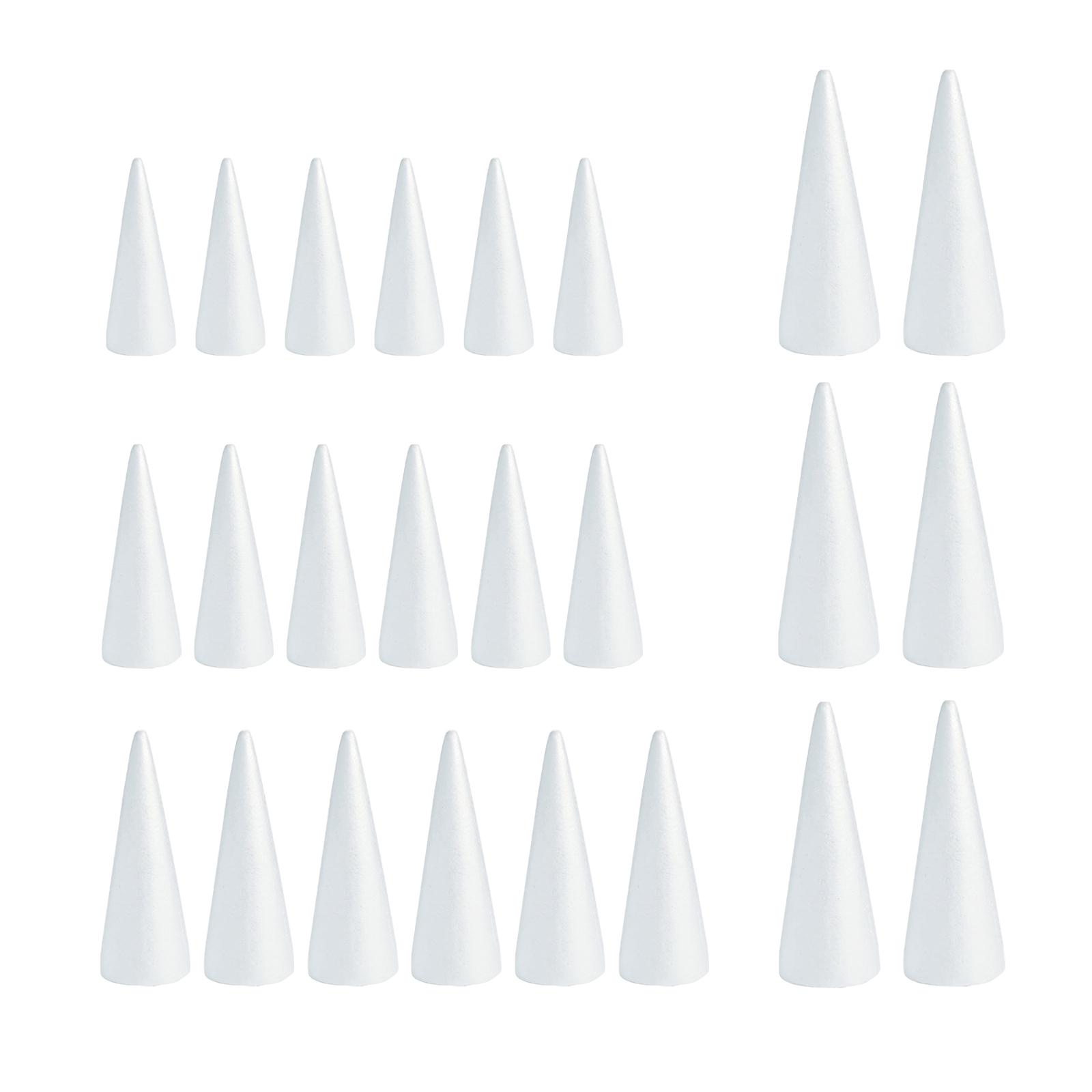 White Crafts Foam Cones for DI - مراجعة Art Craft Christmas Tree وسعره