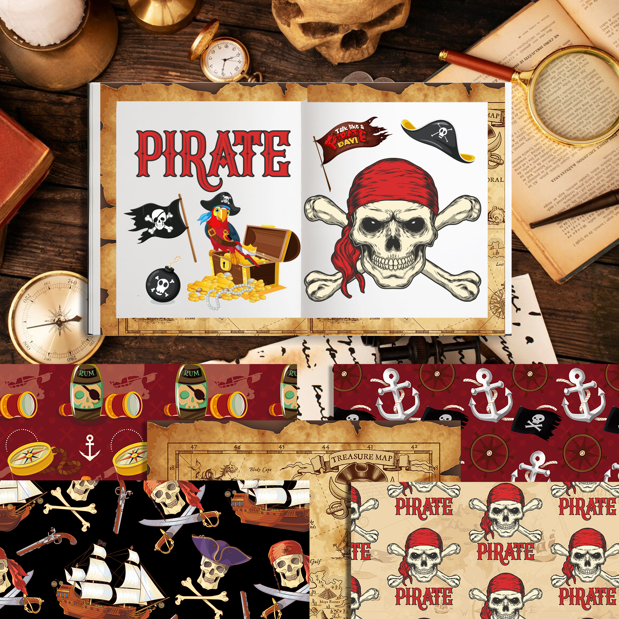 24pcs European Pirate Theme DI - مراجعة Art And Craft Photos وسعره