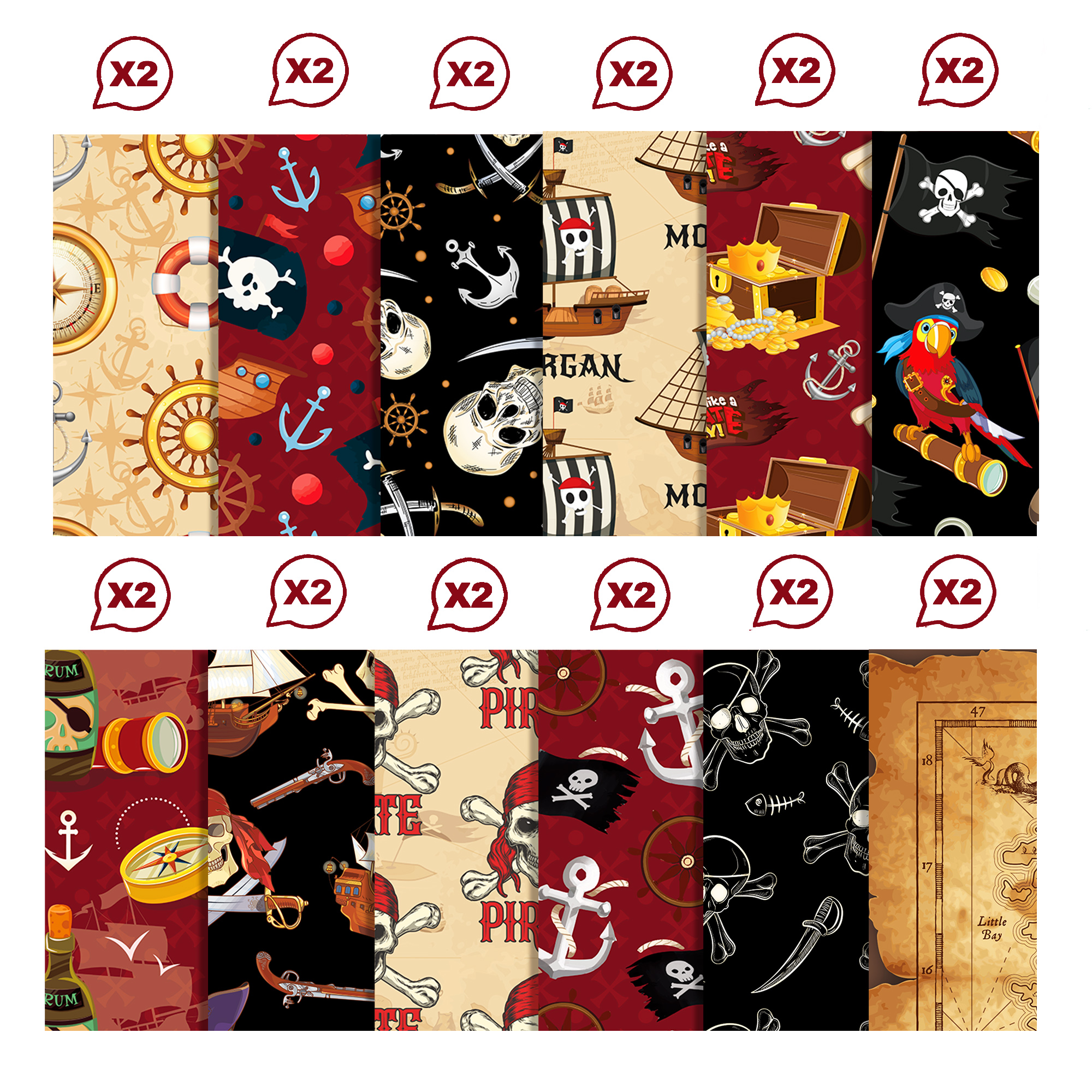 24pcs European Pirate Theme DI - مراجعة Art And Craft Photos وسعره