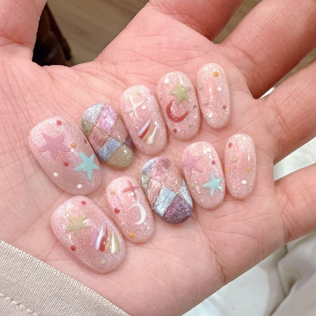 10Pcs Sweet Pink Short Round H - مراجعة Art Craft Handmade وسعره