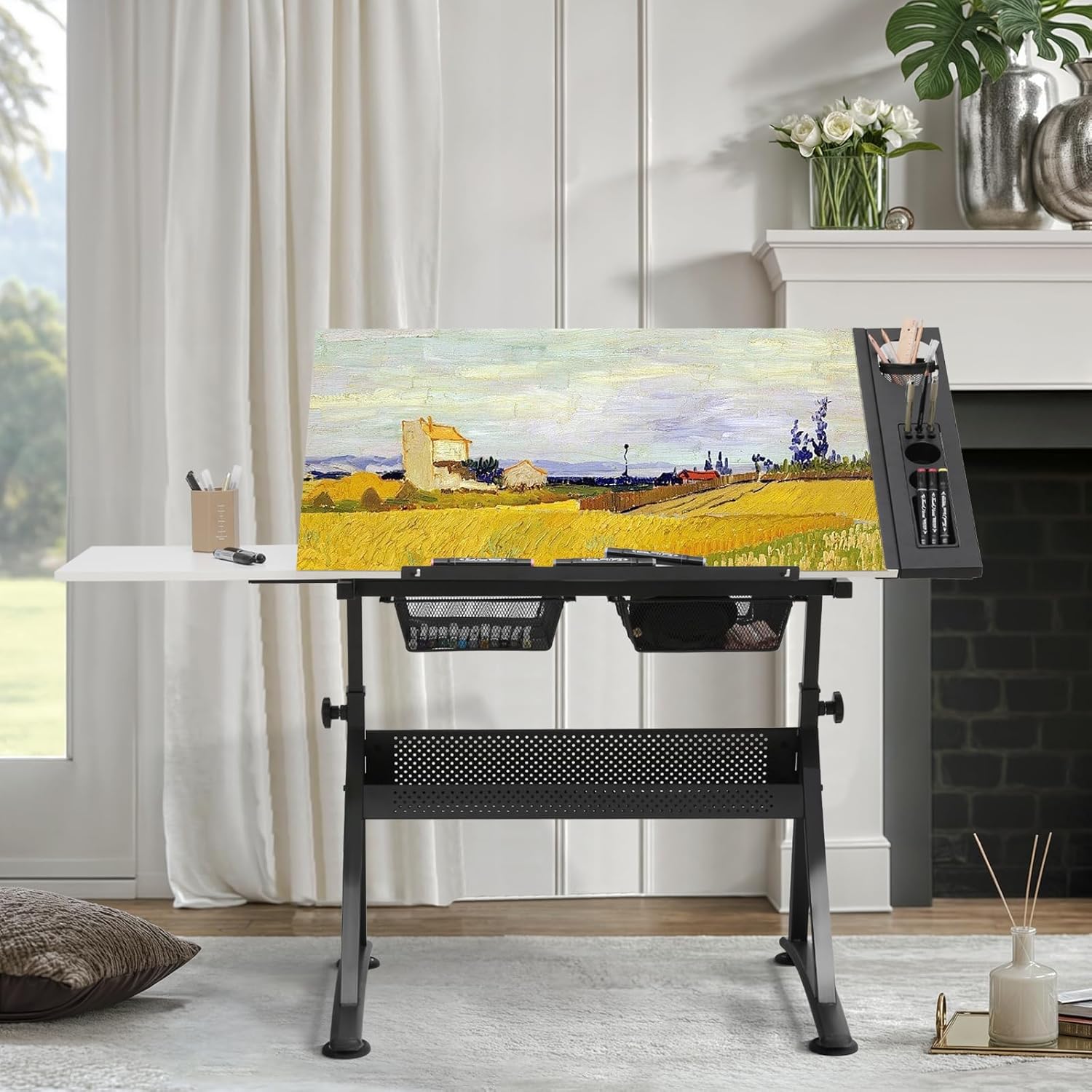 Art Deco Drafting Table, Heigh - مراجعة Art & Craft Paper Ideas وسعره