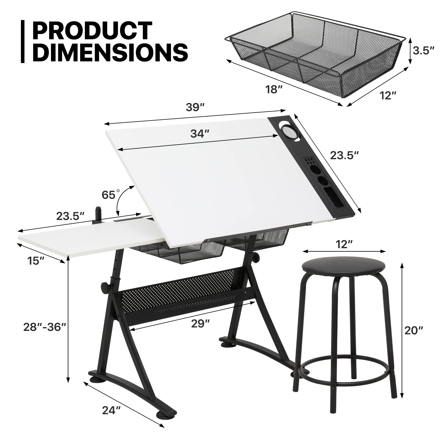 Art Deco Drafting Table, Heigh - مراجعة Art & Craft Paper Ideas وسعره