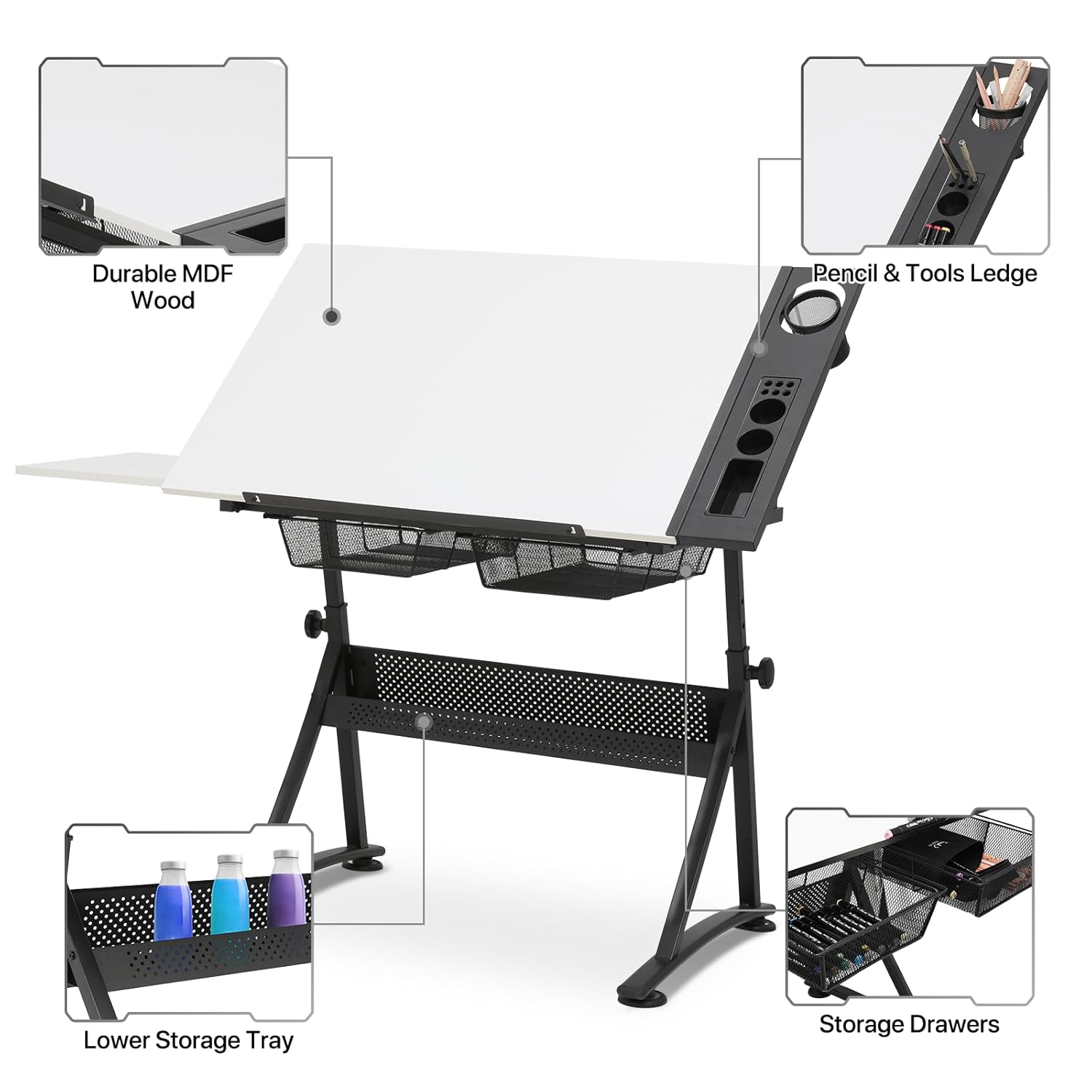 Art Deco Drafting Table, Heigh - مراجعة Art & Craft Paper Ideas وسعره
