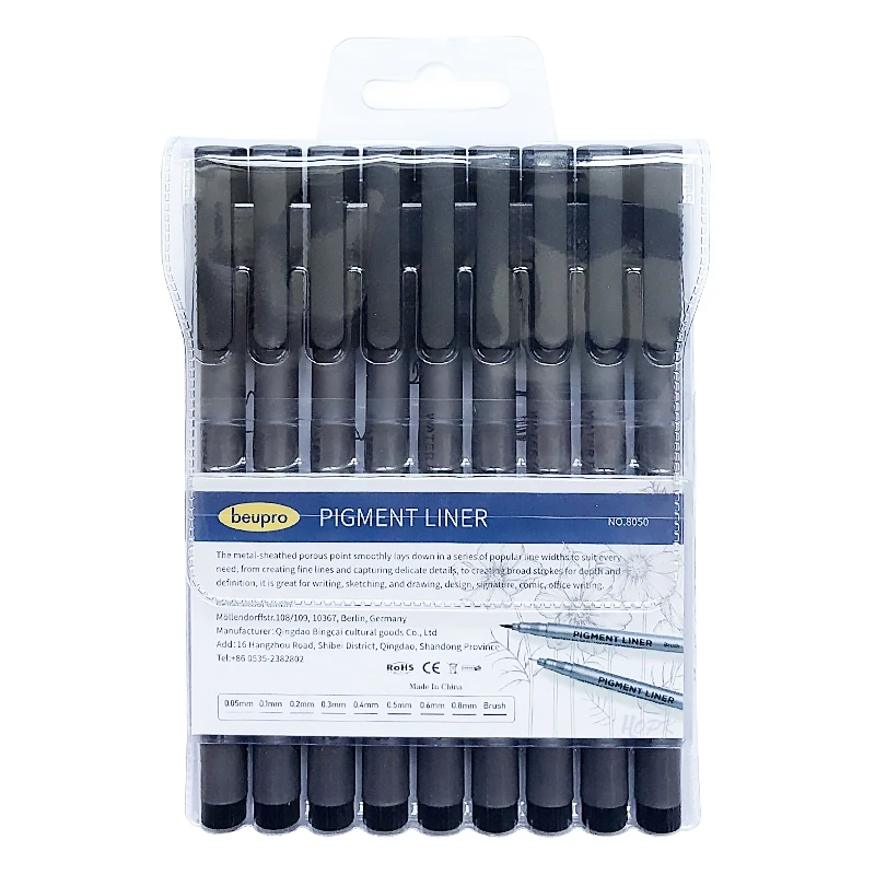 9Pcs/set Pigment Liner Micron  - مراجعة Calligraphy Pen Set وسعره