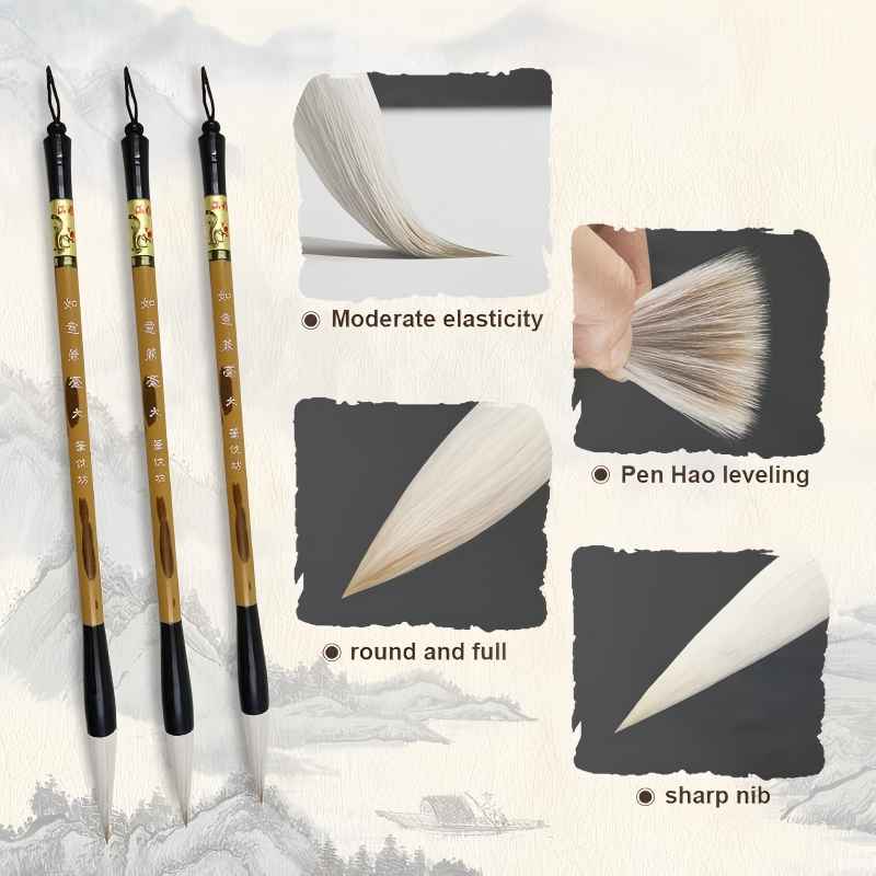 3 Sizes Chinese Writing Brush  - مراجعة Calligraphy Pen Set وسعره