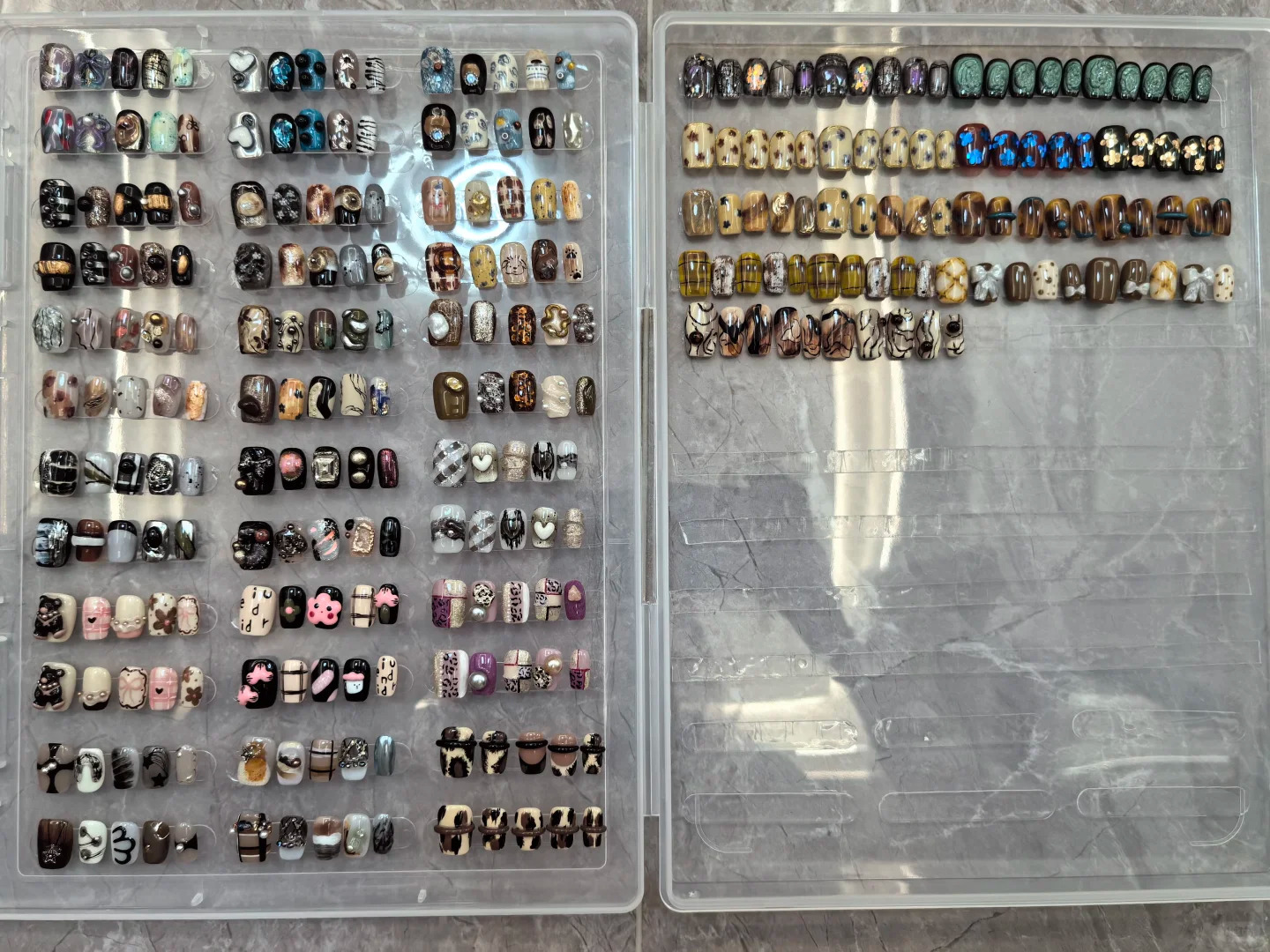 1Box Fake Nail Organizer Holde - مراجعة Art Craft Display وسعره