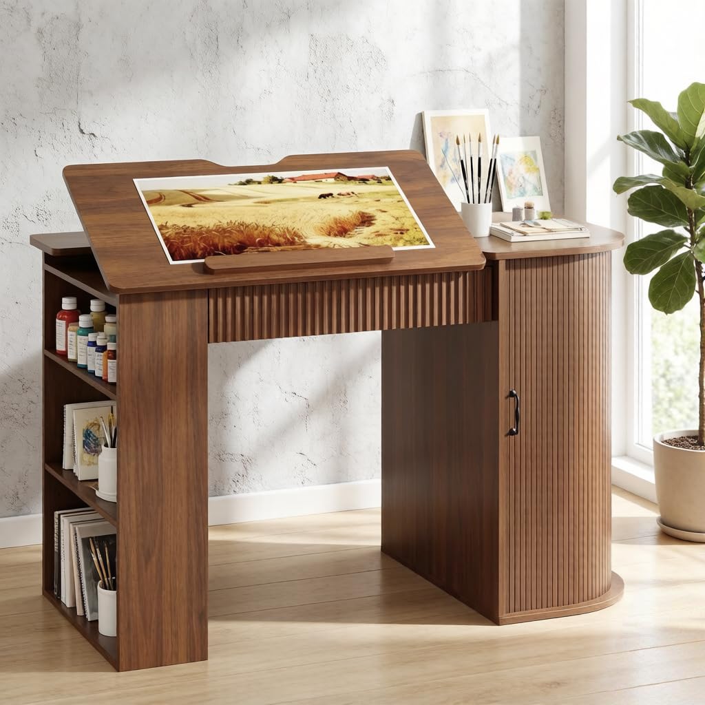 Drafting Table with Storage Ca - مراجعة Art & Craft Paper Ideas وسعره