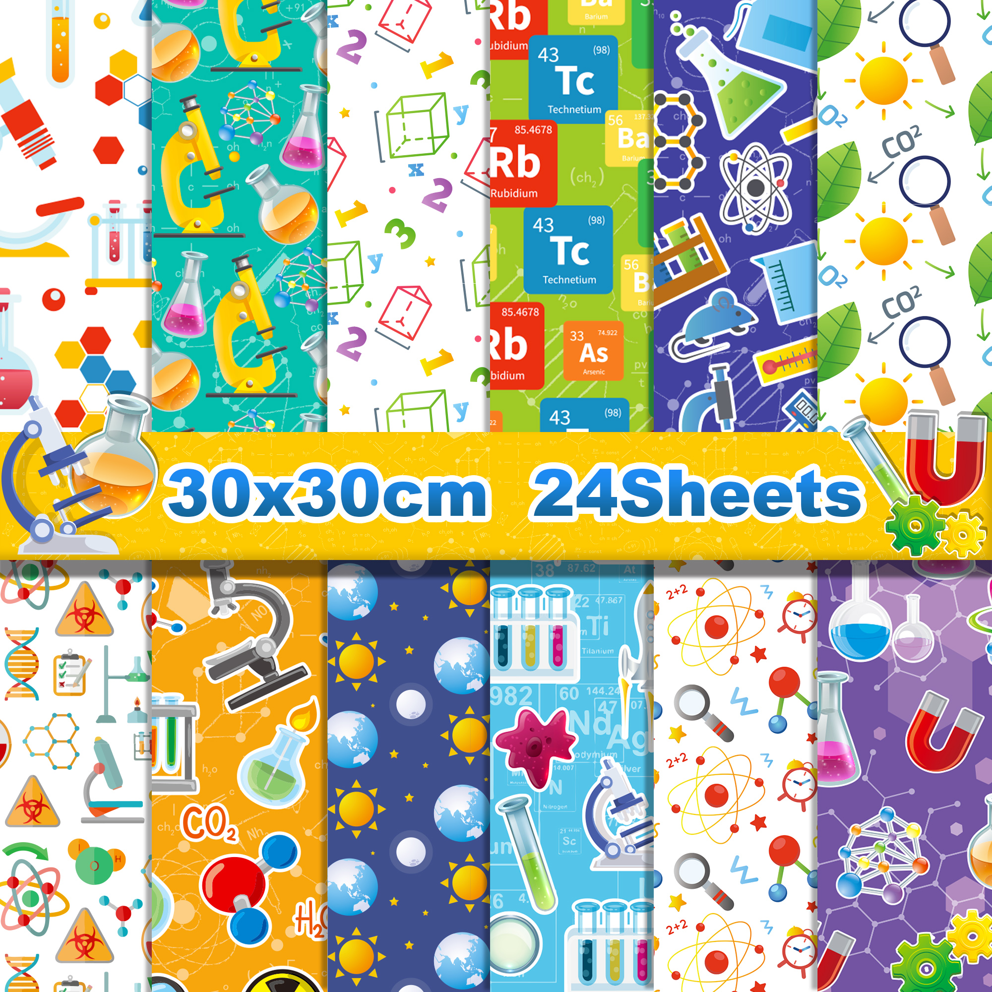 24pcs Science Scientist Scrapb - مراجعة Art And Craft Photos وسعره