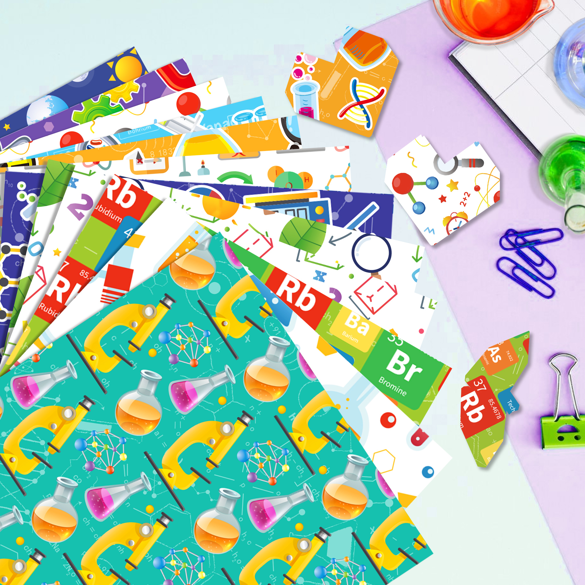 24pcs Science Scientist Scrapb - مراجعة Art And Craft Photos وسعره