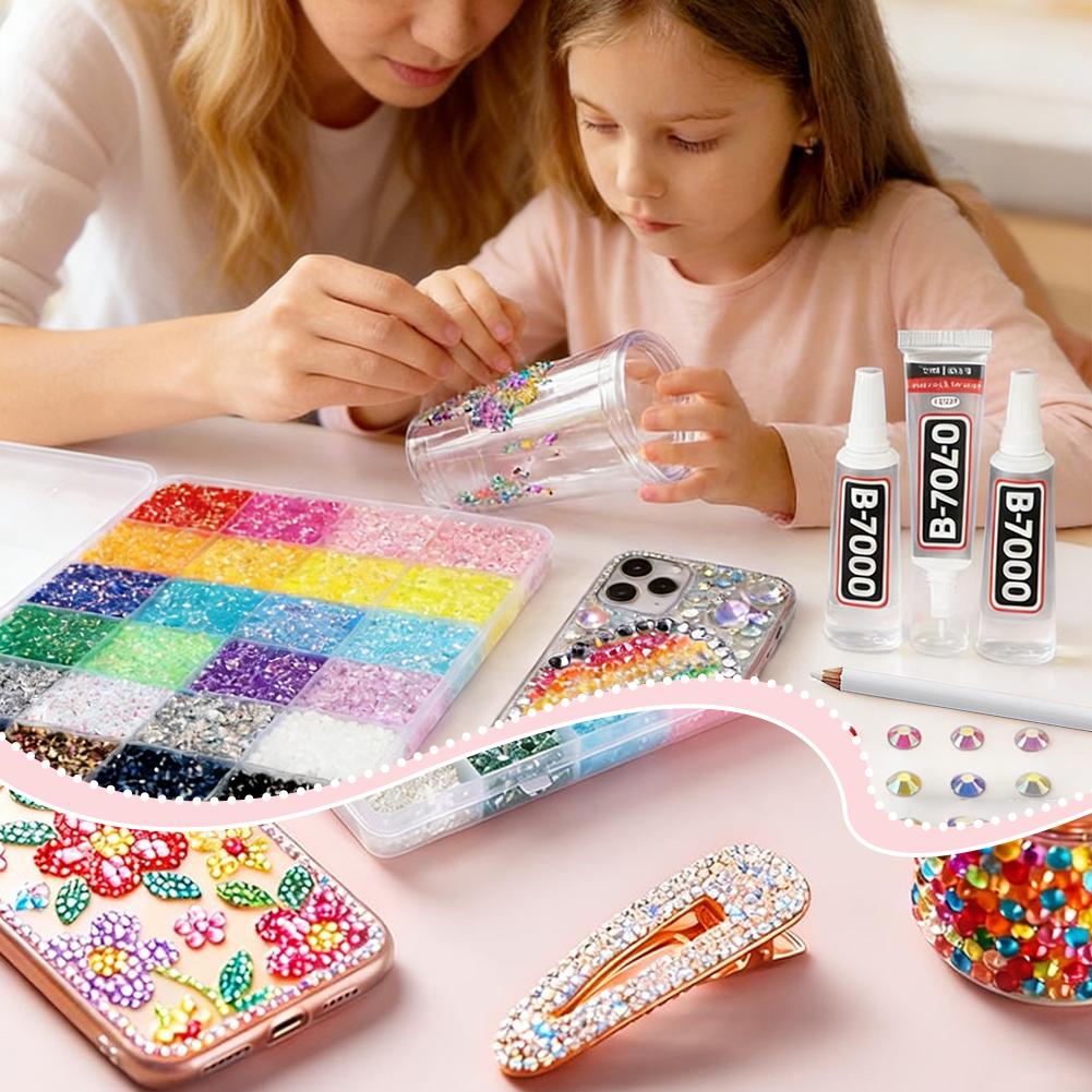 3mm Mixed Color AB Resin Rhine - مراجعة Craft Art Set وسعره