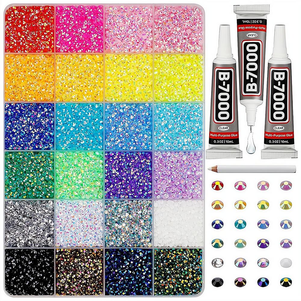 3mm Mixed Color AB Resin Rhine - مراجعة Craft Art Set وسعره