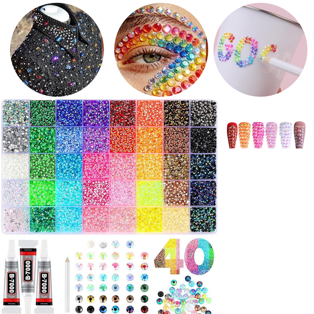 3mm Mixed Color AB Resin Rhine - مراجعة Craft Art Set وسعره