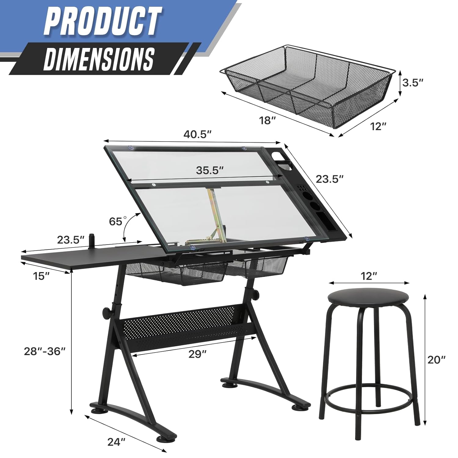 Drafting Table with Height Adj - مراجعة Art & Craft Paper Ideas وسعره