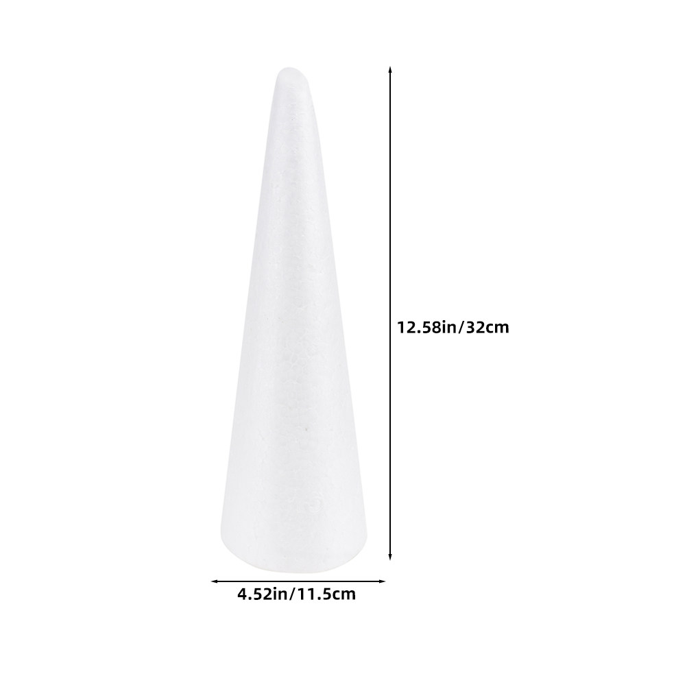 4Pcs Smooth White Foam Cones f - مراجعة Art Craft Christmas Tree وسعره