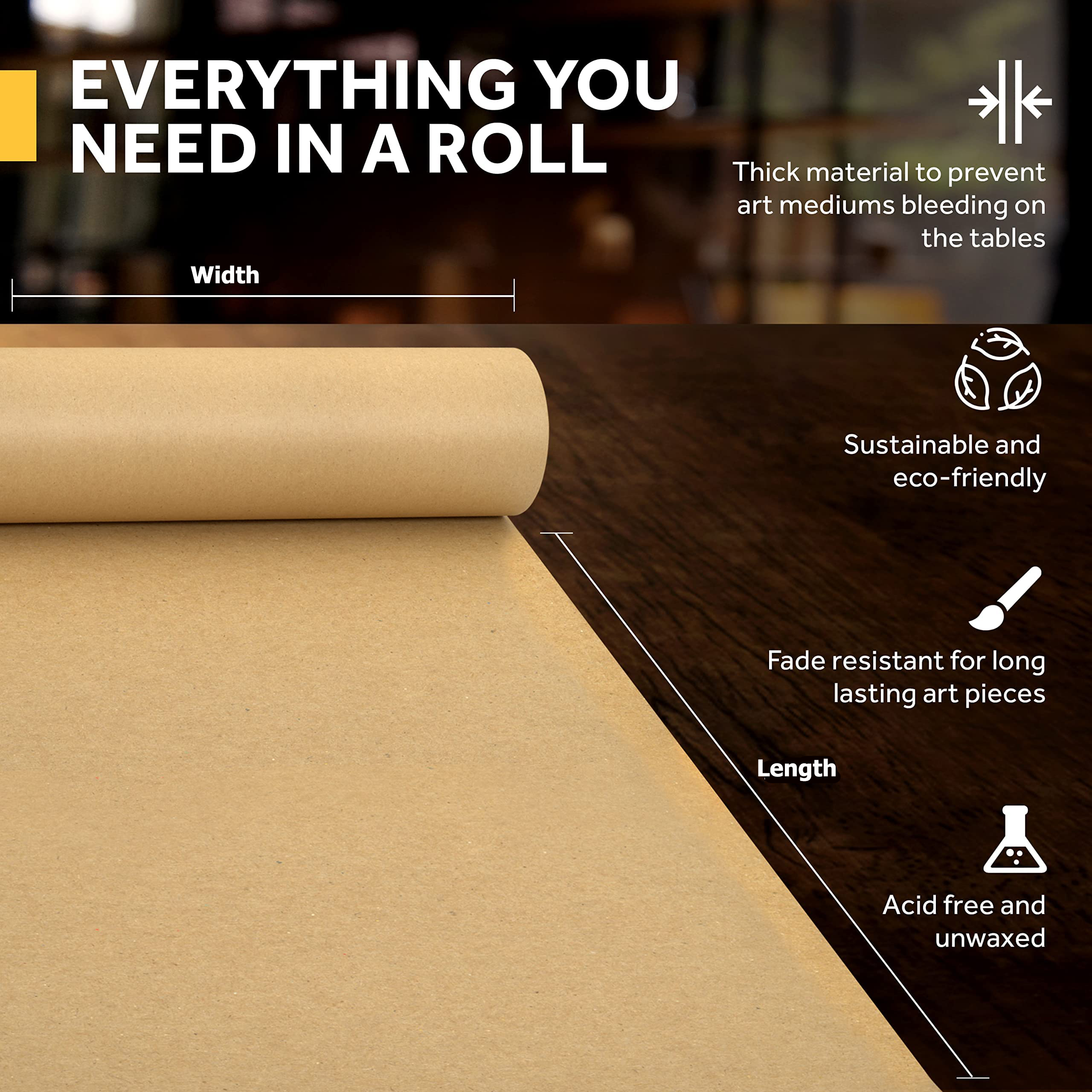 Brown Kraft Paper Ideal for Gi - مراجعة Art Craft Recycled Materials وسعره