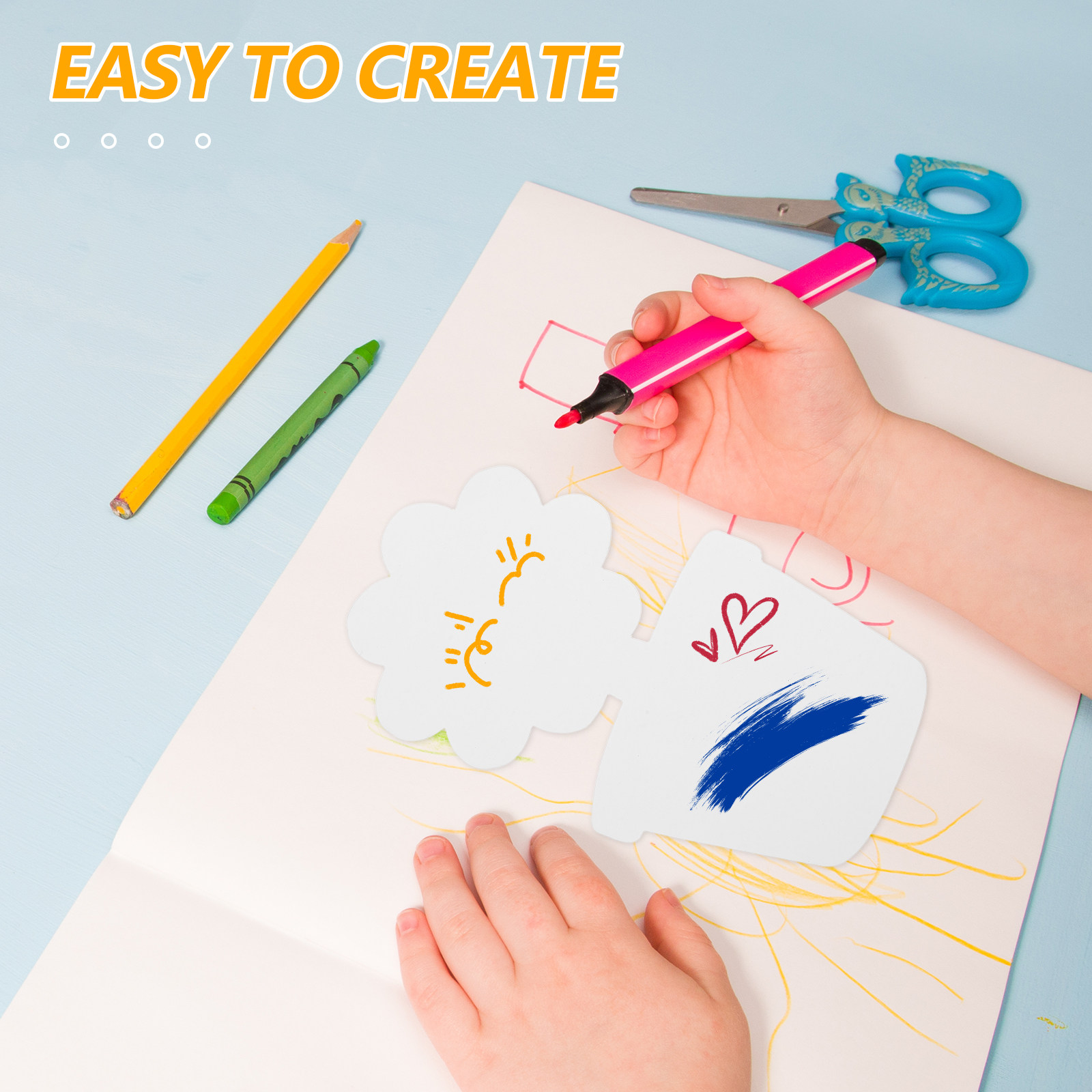 20Pcs White Cardboard Flower P - مراجعة Art Craft Class وسعره