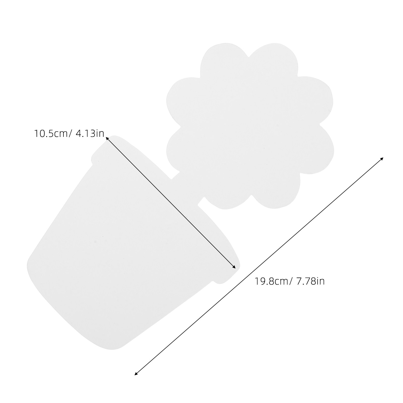 20Pcs White Cardboard Flower P - مراجعة Art Craft Class وسعره