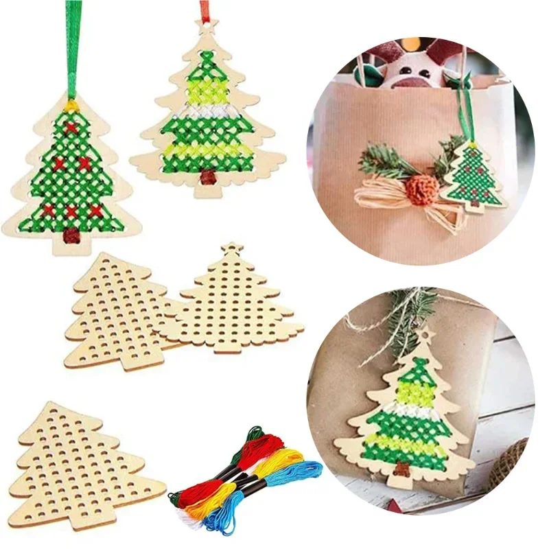 High-quality 12SETS DIY Sewing - مراجعة Art Craft Christmas Tree وسعره