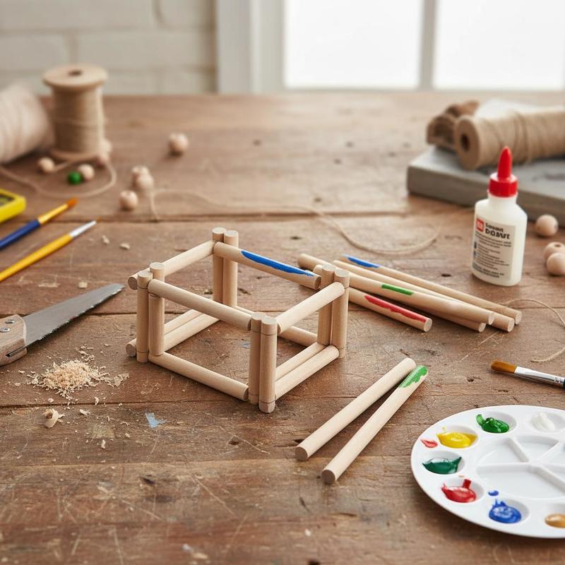 25Pcs Natural Birch Hardwood D - مراجعة Art X Craft وسعره